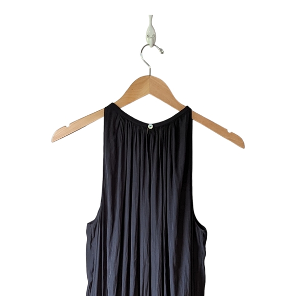 Ramy Brook Paris Silky Sleeveless Draped Mini Dress sz M in Black - Picture 10 of 15